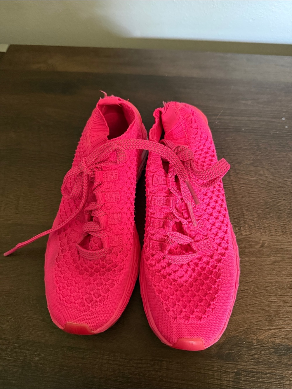 NOBULL Women's Hot Pink Knit Training Sneakers